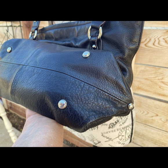 SOLD❣️MAKOWSKI BLACK SHOULDER LG BAG SOFT LEATHER - Picture 7 of 11